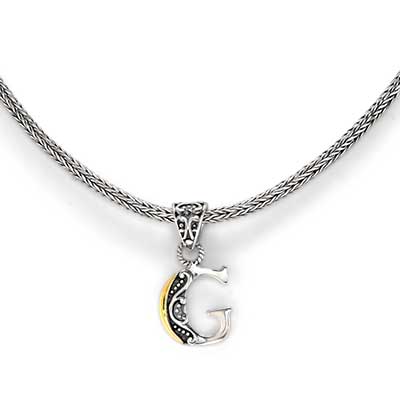 Gold & Silver bracelet, scale dragon chain round 6mm, spring lock with 18K gold hammer motif and white topaz pave stones