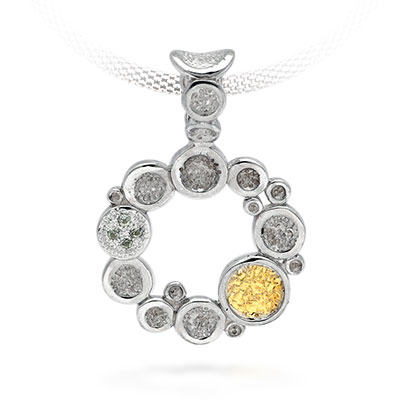 Gold & Silver bracelet, scale dragon chain round 6mm, spring lock with 18K gold hammer motif and white topaz pave stones