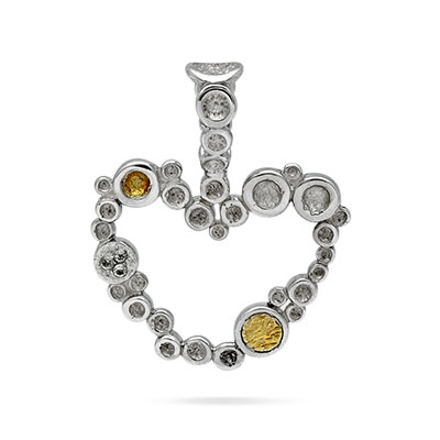 Gold & Silver bracelet, scale dragon chain round 6mm, spring lock with 18K gold hammer motif and white topaz pave stones